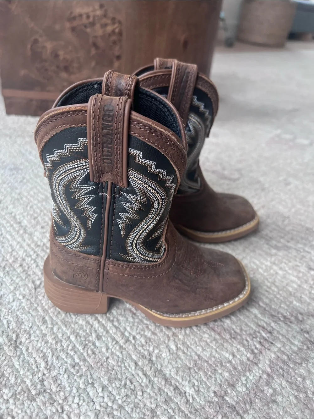 Toddler Durango Brown Suede Western Cowboy Boots